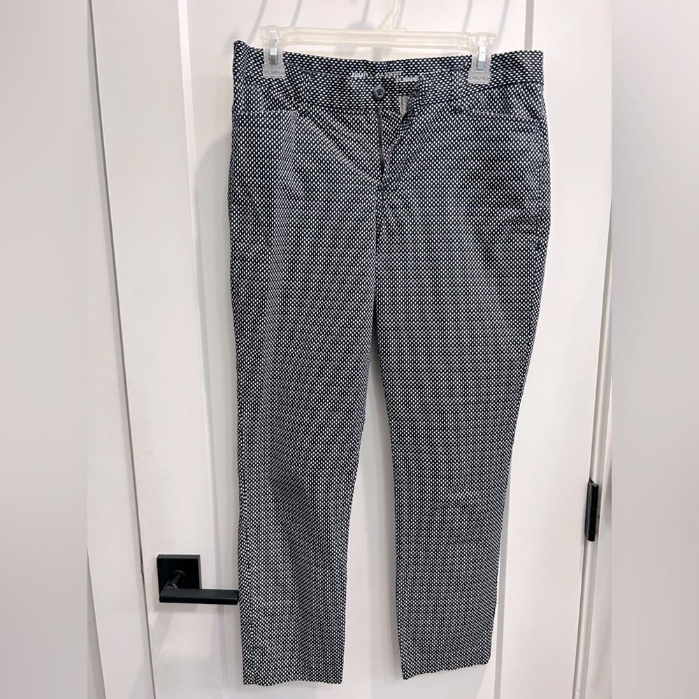 EUC Blue and White Polka Dot Gap Slim Khakis Size 4
